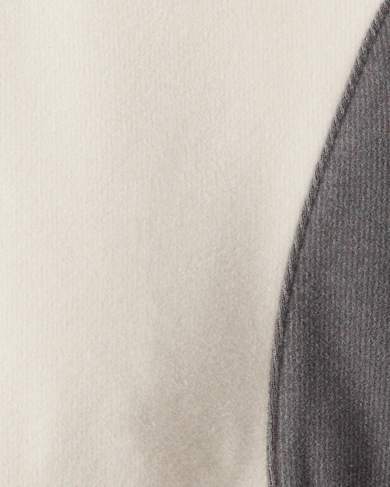 Baby Boy Colorblock French Terry Long-Sleeve Pullover Sweatshirt - Tan