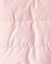 Toddler Packable Hooded Puffer Jacket - Pink