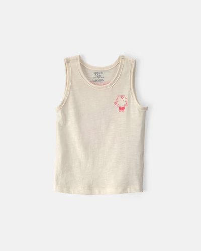 Baby Boy Puffer Fish Graphic Tank - Cream