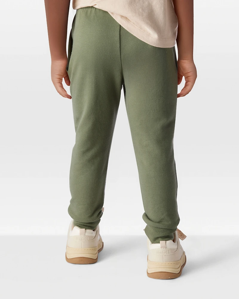 Toddler Boy Pull-On Drawstring Joggers - Green