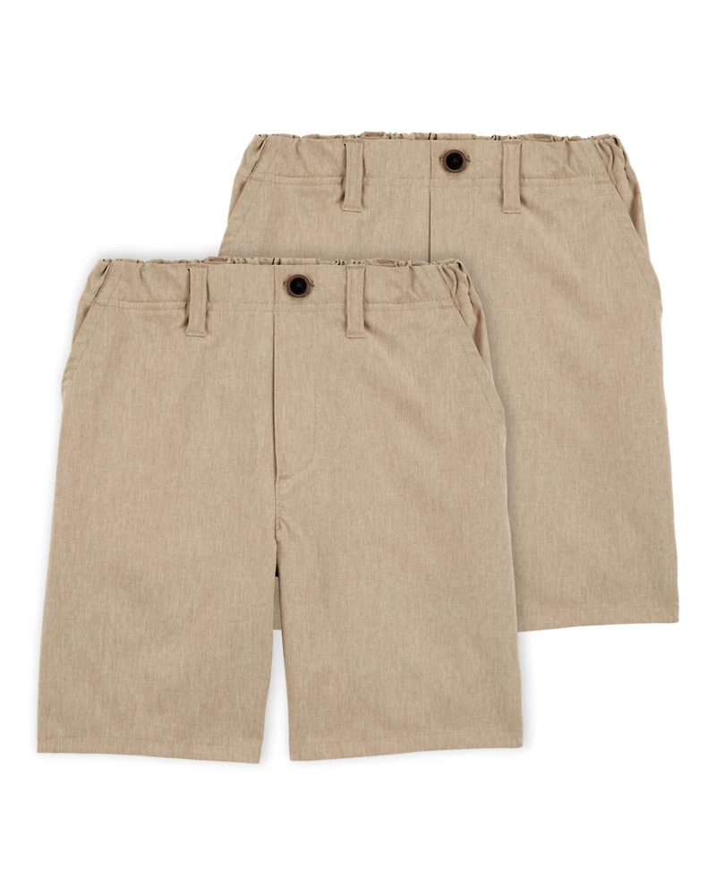 Kid -Pack Active Pull-On Uniform Shorts
