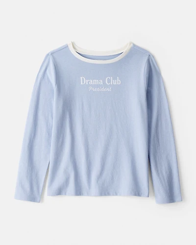Girls Drama Club Long-Sleeve Graphic Tee - Blue