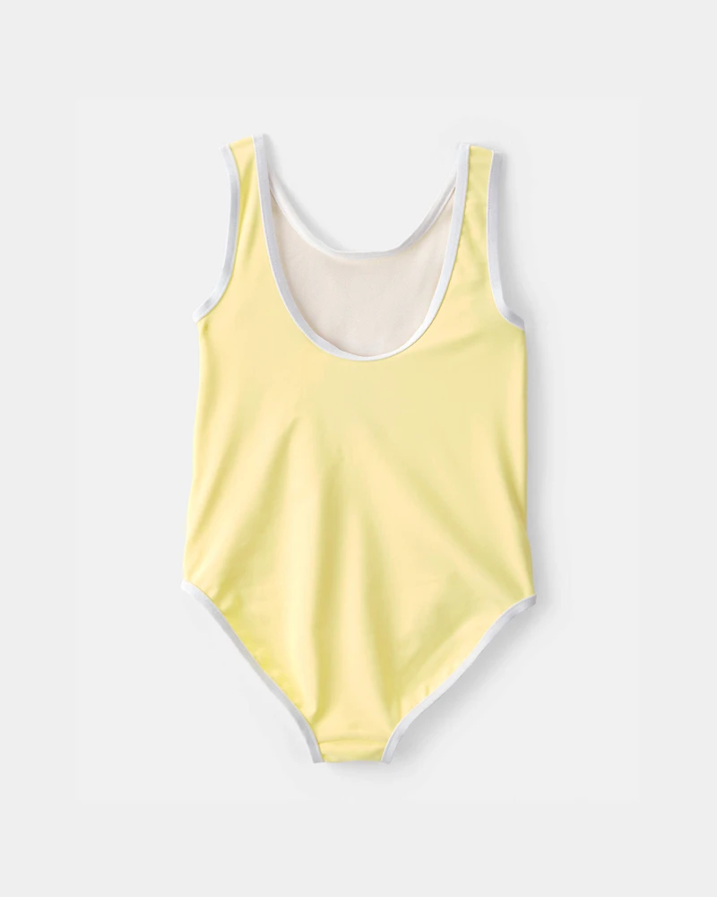 Toddler Girl 1-Piece 'Sunny Days' Swimsuit - Yellow