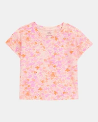 Kid Floral Short-Sleeve Tee - Pink