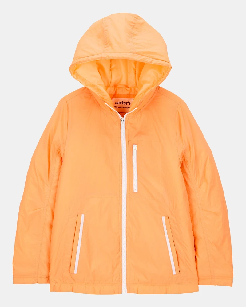 Girls Midweight Athletic Jacket - Orange