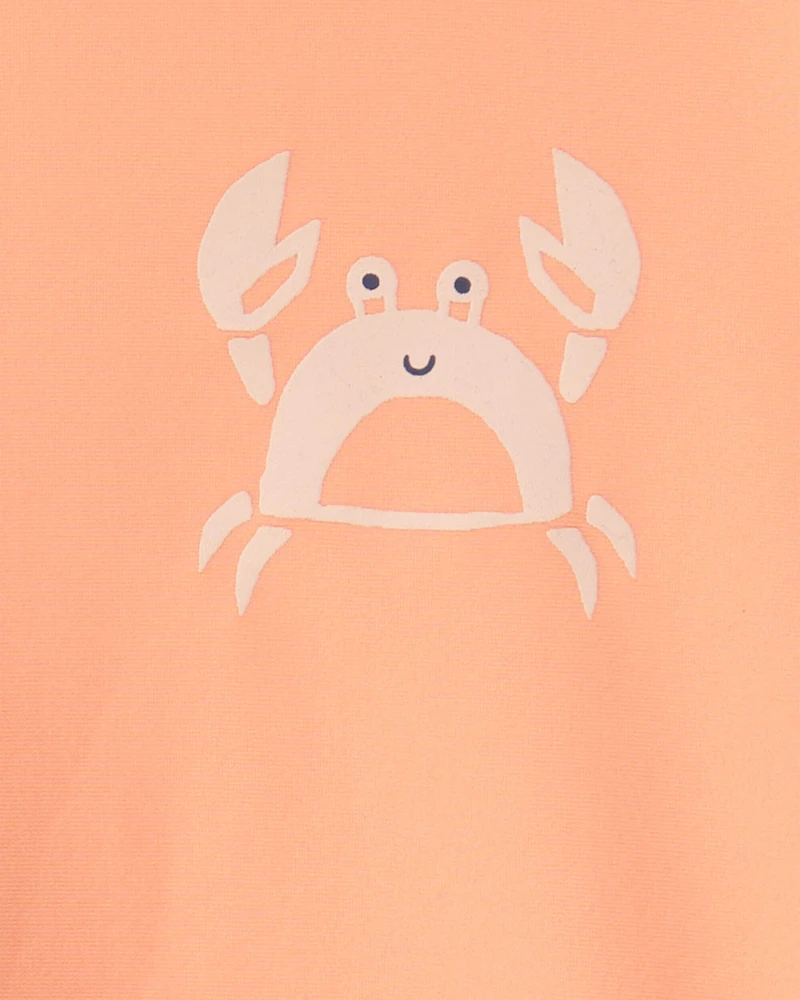 Baby Boy 2-Piece Long-Sleeve Rashguard Swimsuit Set - Orange