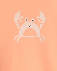 Baby Boy 2-Piece Long-Sleeve Rashguard Swimsuit Set - Orange