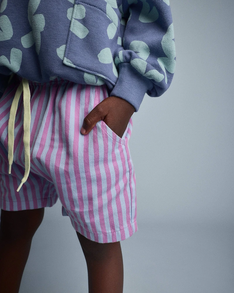 Toddler Boy Playground Shorts in Stripes