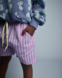 Toddler Boy Playground Shorts in Stripes