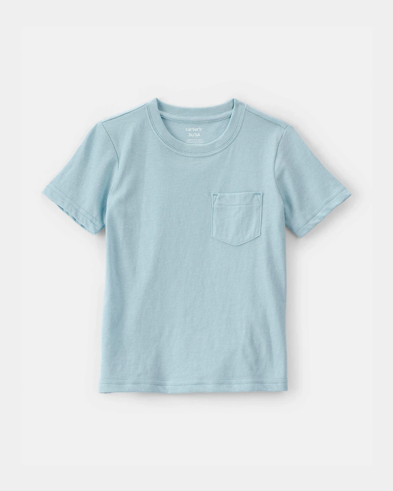 Toddler Solid Pocket T-Shirt - Blue