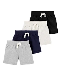 Baby 4-Pack Pull-On Shorts Set