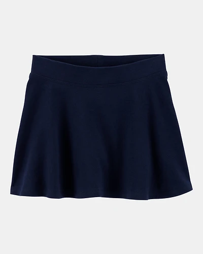 Toddler Girl Ponte Knit Uniform Skort - Navy