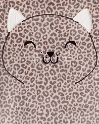 Toddler Girl Leopard DreamPlush Long-Sleeve Snug Fit 2-Piece Pajamas - Brown