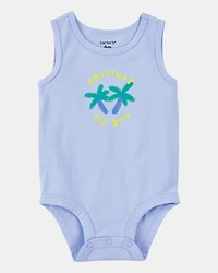 Baby Chillest Lil Bro Sleeveless Bodysuit - Blue