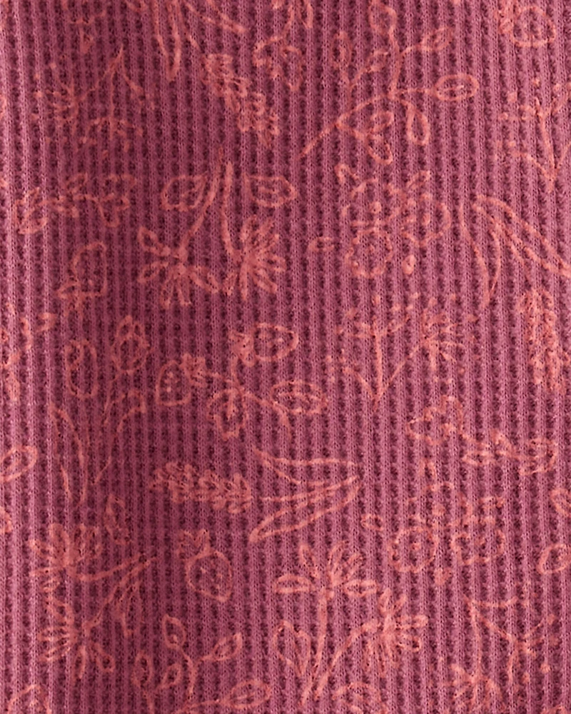 Baby Girl Floral Print Cotton Long-Sleeve 2-Way Zip Sleep & Play Pajamas - Pink