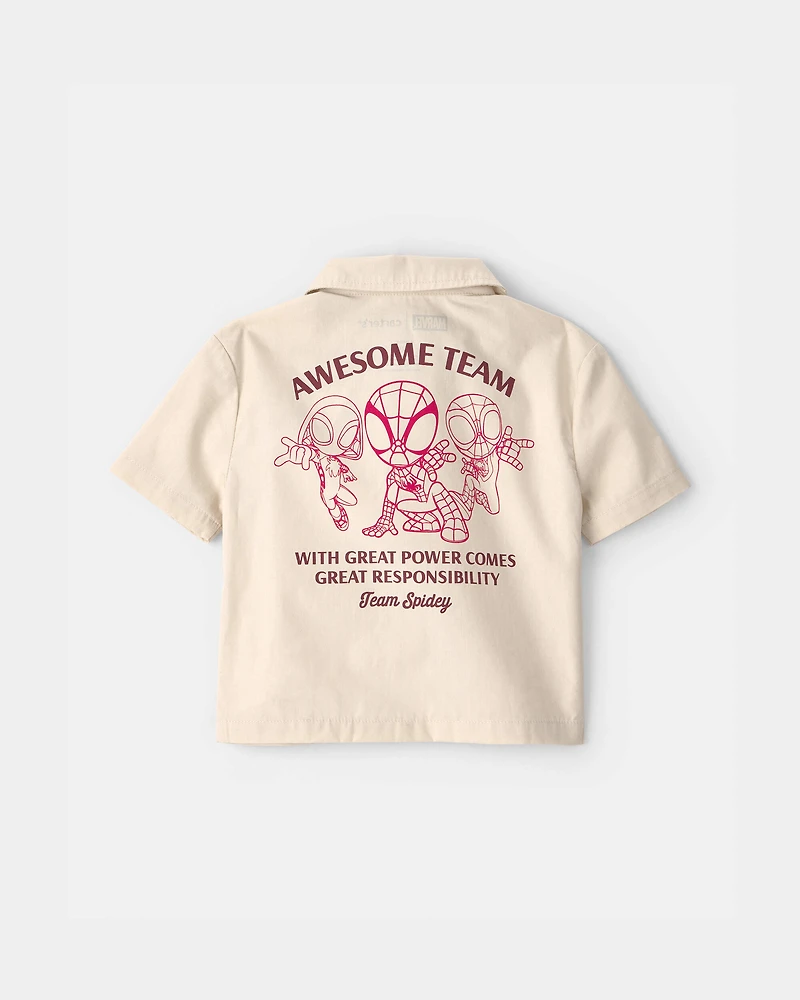 Baby Boy 2-Piece ©Marvel Spider-Man Top & Short Set - Khaki