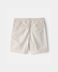 Boys Solid Easter Pull-On Fashion Shorts - White