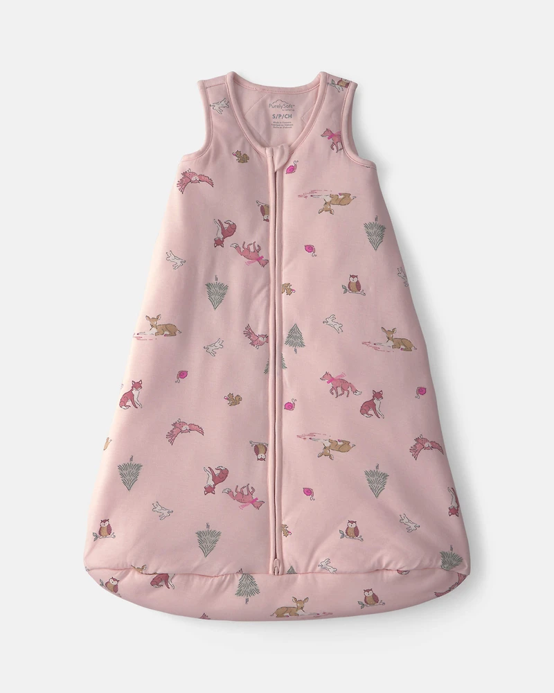 Baby Girl Woodland 2-Way Zip PurelySoft™ Wearable Blanket - Pink