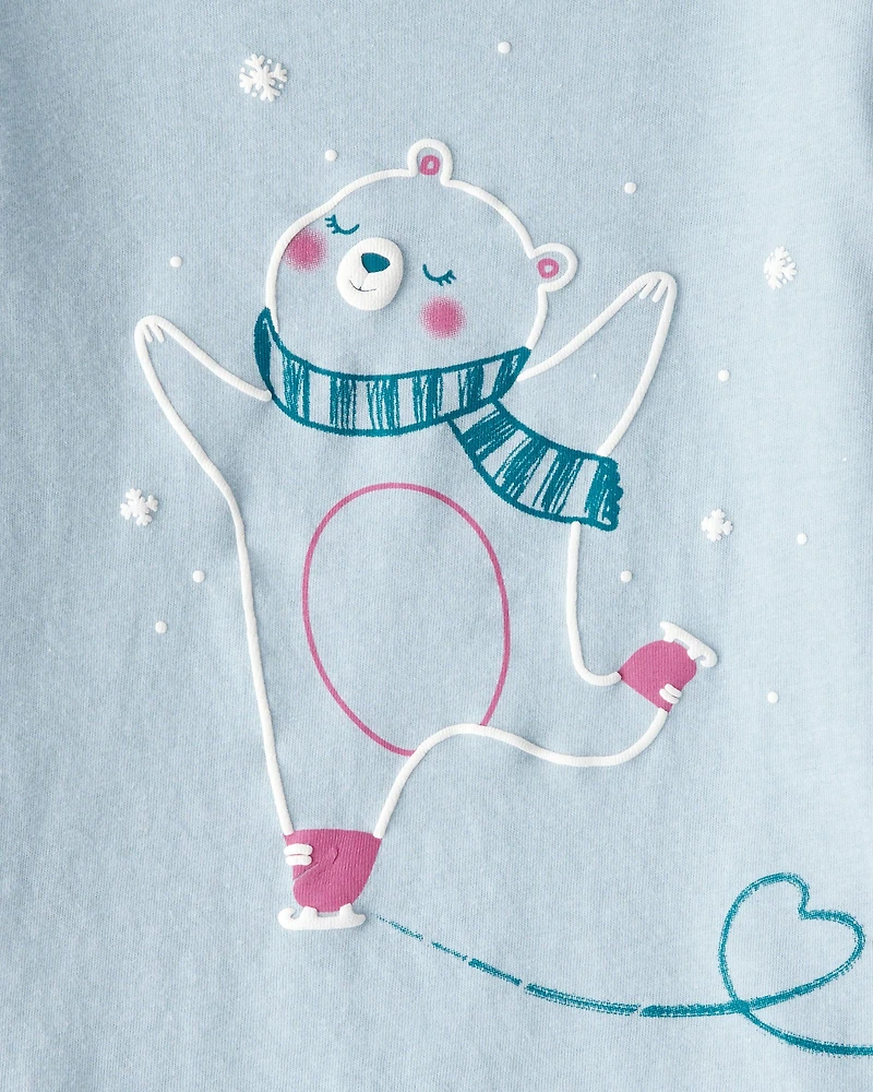 Toddler Girl Polar Bear Long-Sleeve Graphic Tee - Blue