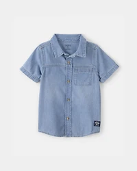 Toddler Boy Denim Button-Down Shirt - Blue