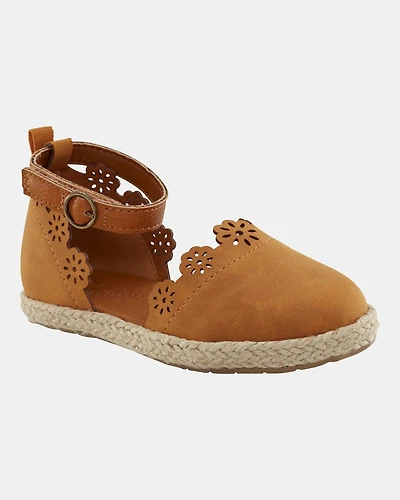 Toddler Girl Vegan Leather Shoes - Brown
