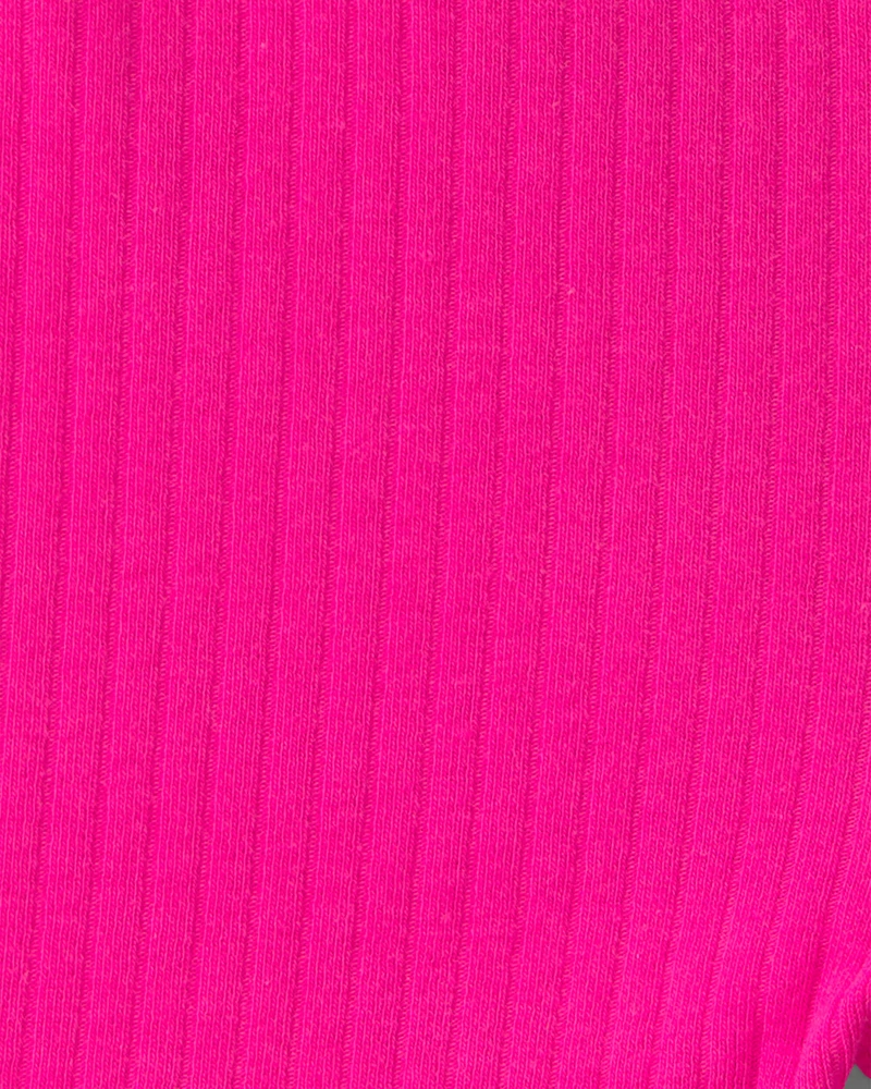 Baby Girl Ribbed Bike Shorts - Pink