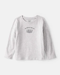 Toddler Girl Sparkle Squad Long-Sleeve Graphic Tee - Grey