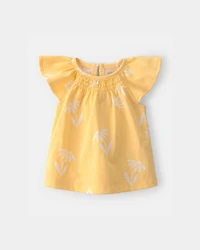 Baby Girl 3-Piece Flower Outfit Set - Yellow/White