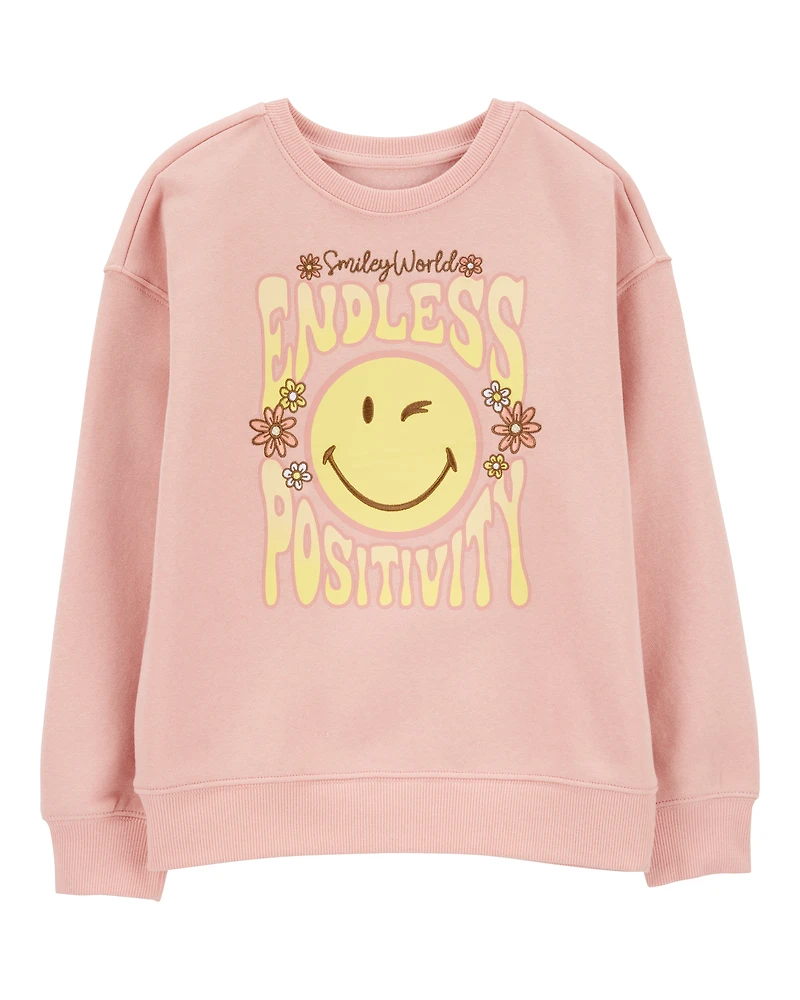 Girls SmileyWorld Pullover Sweatshirt