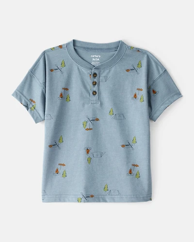 Toddler Boy Camping Short-Sleeve Tee - Blue