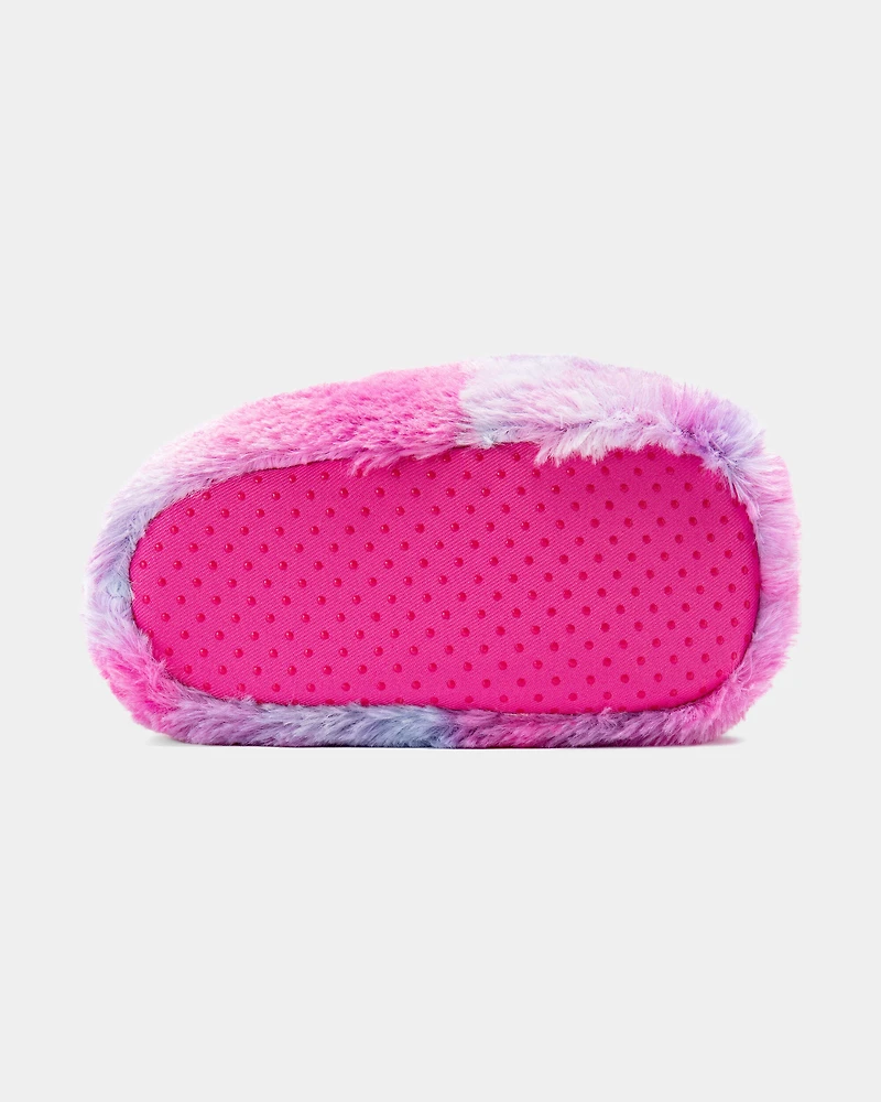 Girls Unicorn Slippers - Pink/Purple