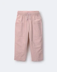 Toddler Girl Pocket Pant in Stripes - Light Pink
