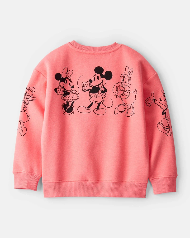 Girls 2-Piece Disney© Mickey Mouse Hoodie & Sweatpants Set - Pink