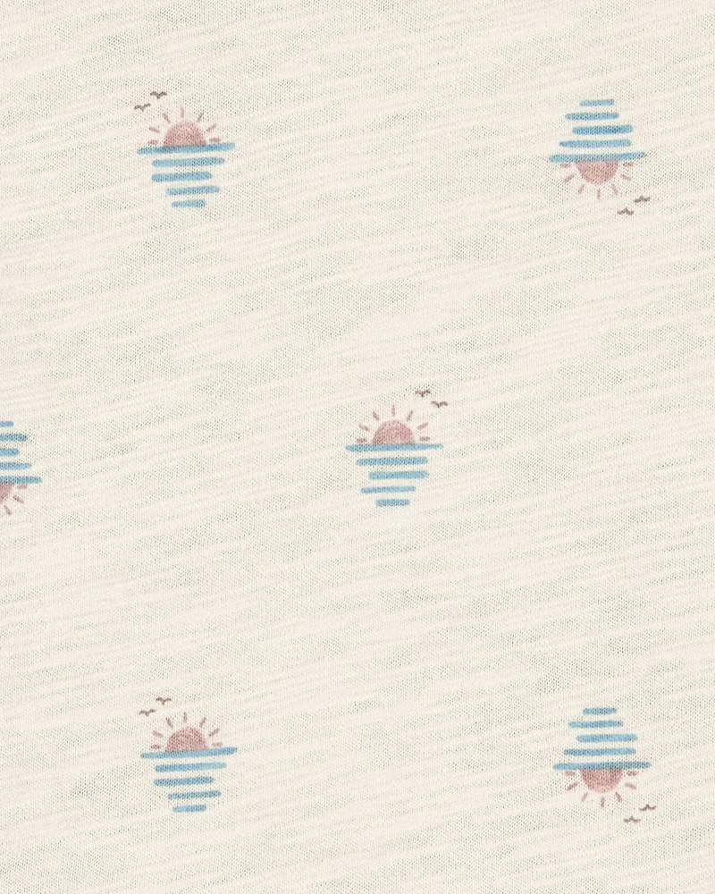 Baby Boy 2-Piece Sunset Tee & Shortall Set - Brown