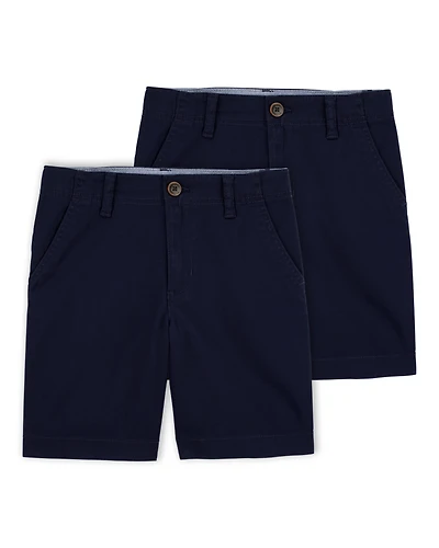 Boys -Pack Stretch Chino Uniform Shorts
