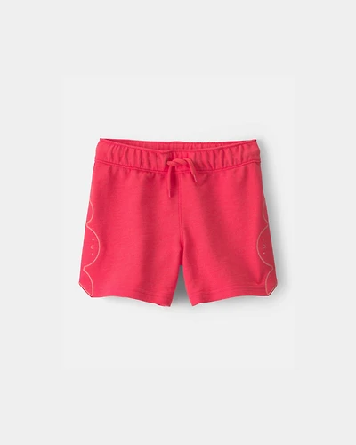 Toddler Boy Crab French Terry Shorts - Coral