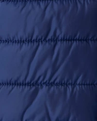 Toddler Packable Hooded Puffer Jacket - Navy Blue