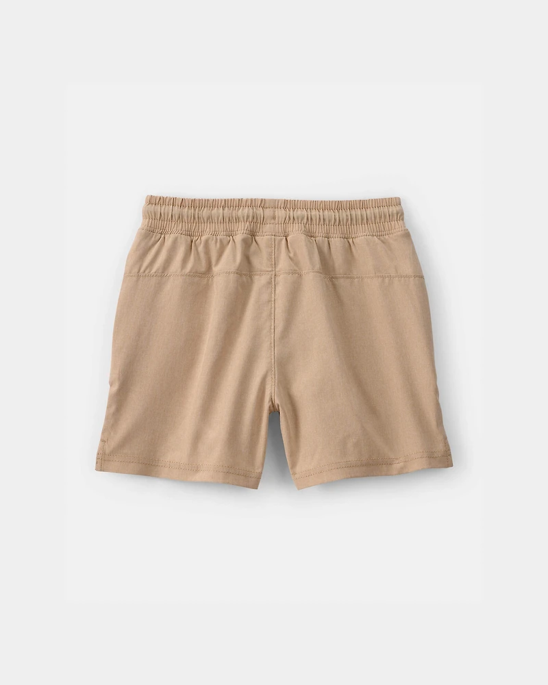 Boys Pull-On Active Shorts - Brown