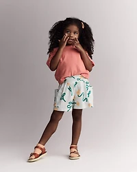 Toddler Rolled Cuff Tee - Coral