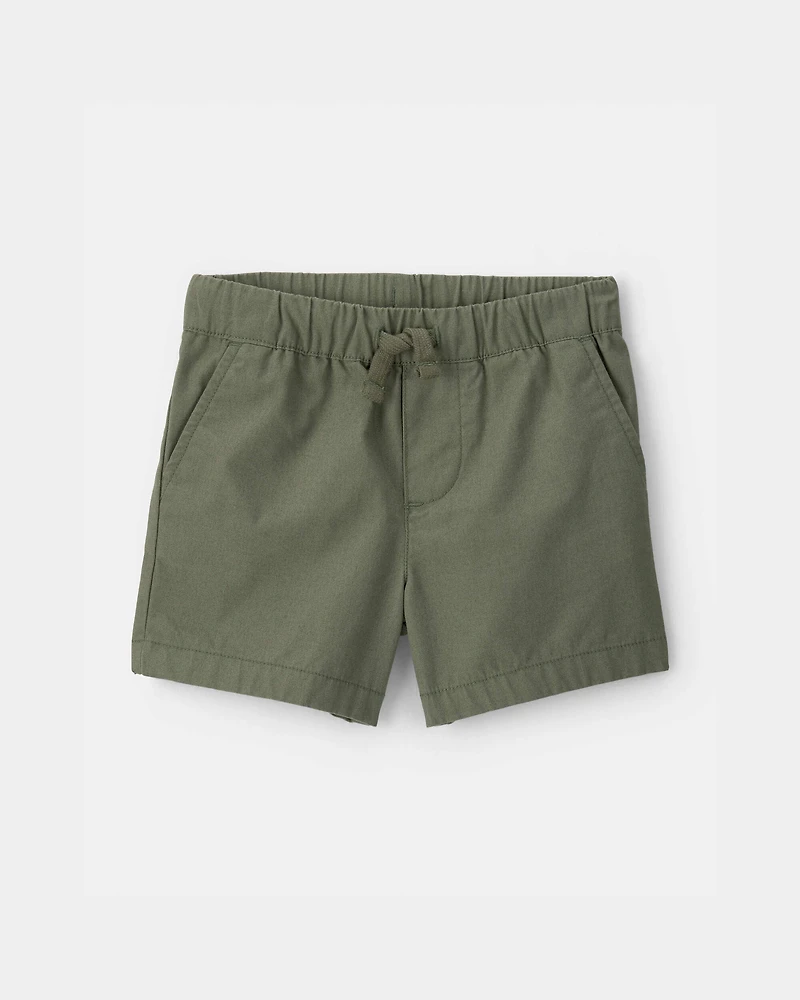Baby Boy Canvas Shorts - Green