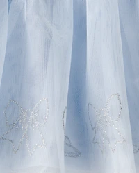 Toddler Girl Disney© Cinderella Glitter Tulle Skort - Blue