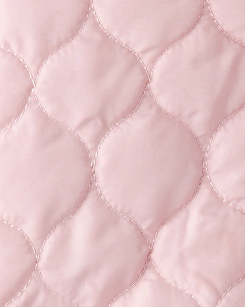 Toddler Girl Long-Sleeve Midweight Quilted Jacket - Pink