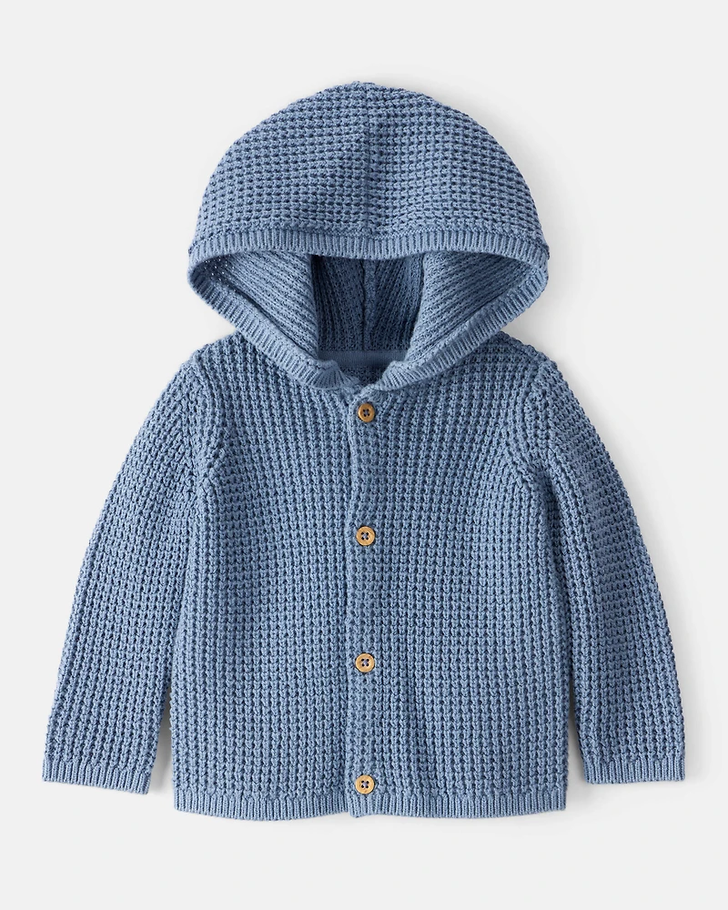 Baby Hooded Cotton Cardigan