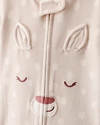 Toddler Girl Deer DreamPlush Snug Fit Long-Sleeve 1-Piece Pajamas - Brown