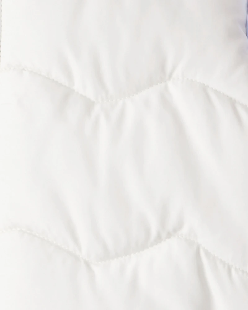 Toddler Girl 2-Piece Color Block Hooded Snowsuit Jacket & Bib Set