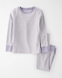 Toddler Girl Striped Organic Cotton Pajamas Set