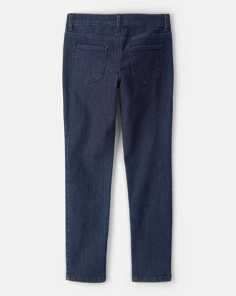 Kid Dark Blue Wash Skinny-Leg Jeans