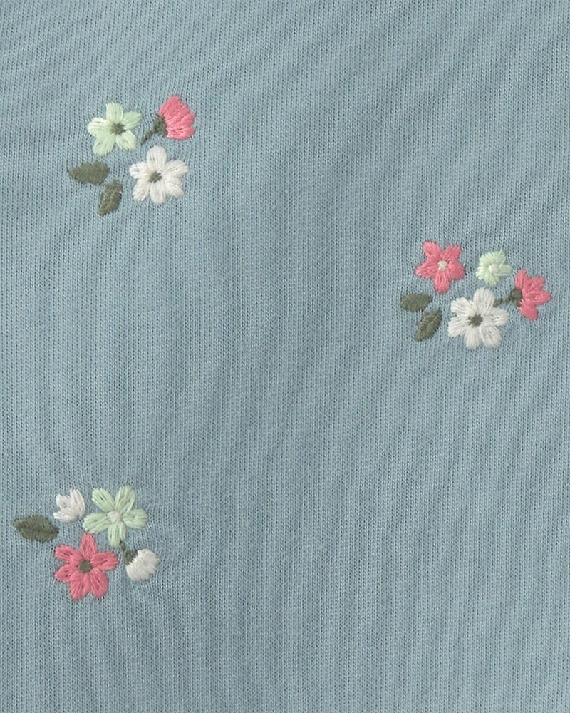 Baby Girl 3-Piece Floral French Terry Layering Set - Blue