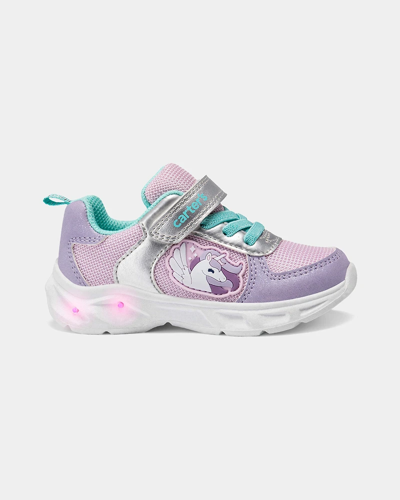 Toddler Girl Light-Up Unicorn Athletic Sneakers