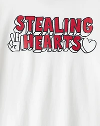 Boys Stealing Hearts Long-Sleeve Graphic Tee - Ivory